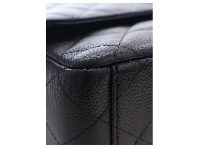 Chanel Black Maxi Classic Caviar Double Flap - vista 10
