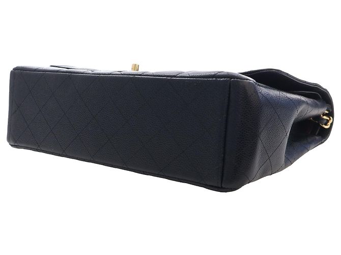 Chanel Black Maxi Classic Caviar Double Flap - vista 15