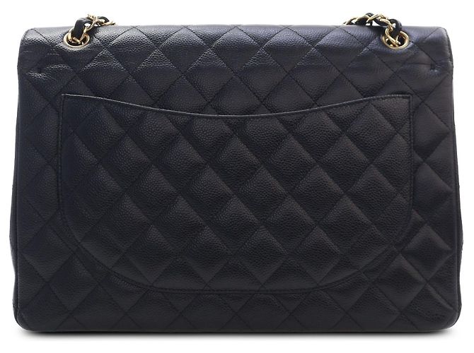 Chanel Black Maxi Classic Caviar Double Flap - vista 2