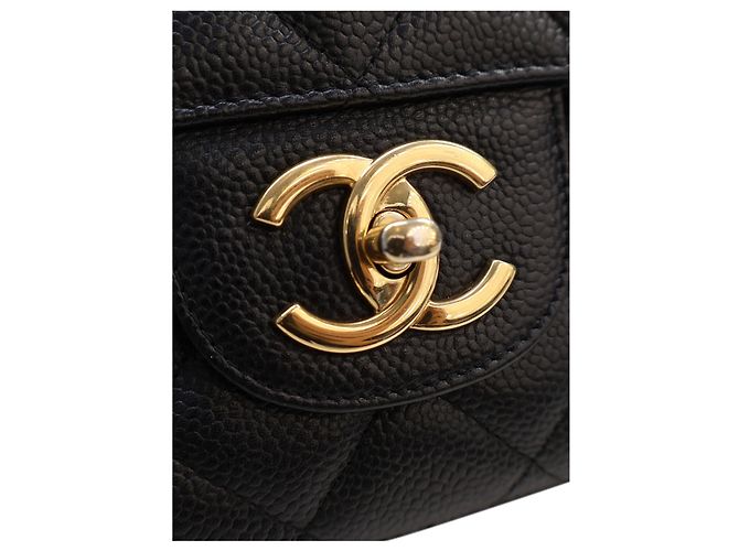 Chanel Black Maxi Classic Caviar Double Flap - vista 4