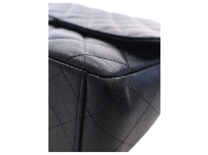 Chanel Black Maxi Classic Caviar Double Flap - vista 6