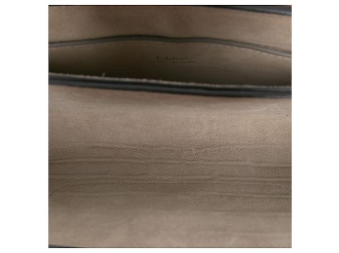 Chloé Faye Piccola Borsa a Tracolla in Pelle Effetto Coccodrillo Beige - vista 4
