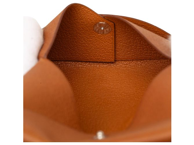 Hermès Brown Evercolor Calvi Duo Compact Card Holder - vista 4