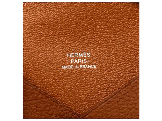 Hermès Brown Evercolor Calvi Duo Compact Card Holder - vista 5