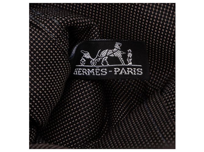 Hermès Herline Rucksack PM aus grauem Canvas - Ansicht 5