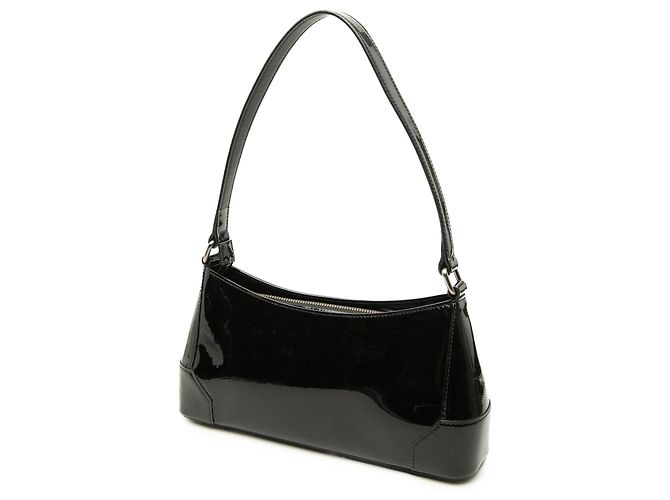 Borsa a tracolla Burberry in vernice nera - vista 2