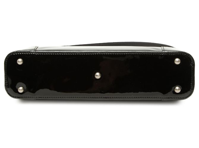 Borsa a tracolla Burberry in vernice nera - vista 3