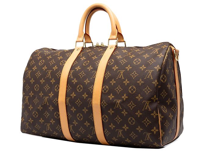 Louis Vuitton Brown Monogram Keepall Bandouliere 45 - vista 2