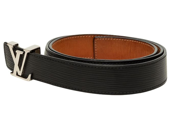 Cintura Louis Vuitton Black Epi LV Initiales - vista 2