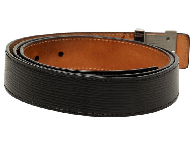 Cintura Louis Vuitton Black Epi LV Initiales - vista 3