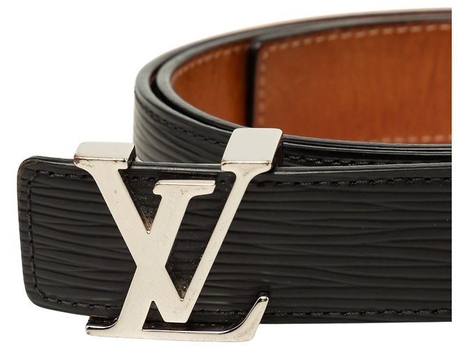 Cintura Louis Vuitton Black Epi LV Initiales - vista 4