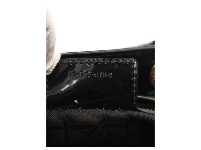 Dior Black Medium Patent Cannage Lady Dior - vista 7
