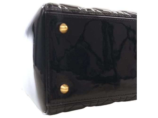 Dior Black Medium Patent Cannage Lady Dior - vista 8