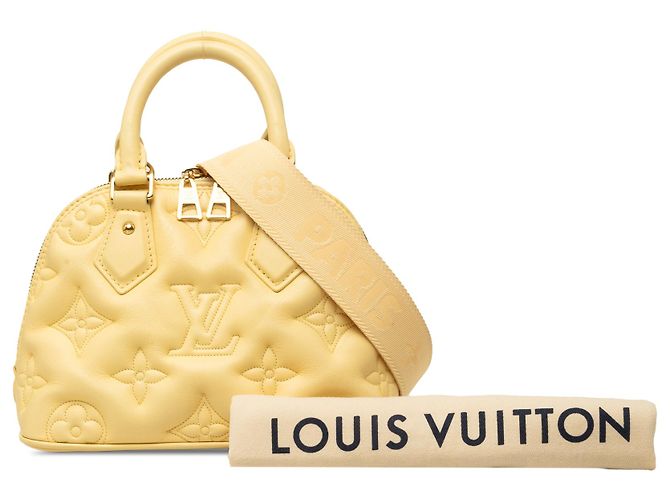 Louis Vuitton Yellow Monogram Calfskin Bubblegram Alma BB - vista 7