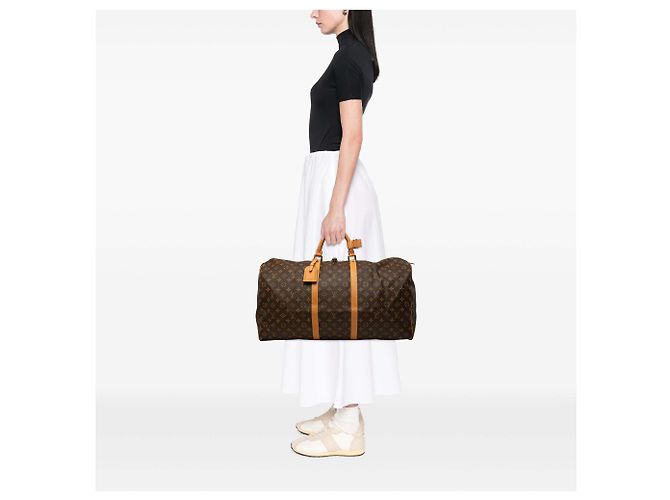 Louis Vuitton Brown Monogram Keepall 60 - vista 8