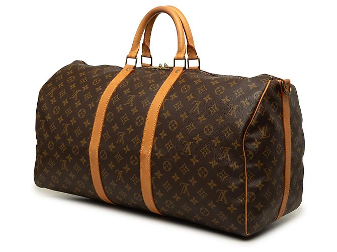 Louis Vuitton Brown Monogram Keepall Bandouliere 55 - vista 2