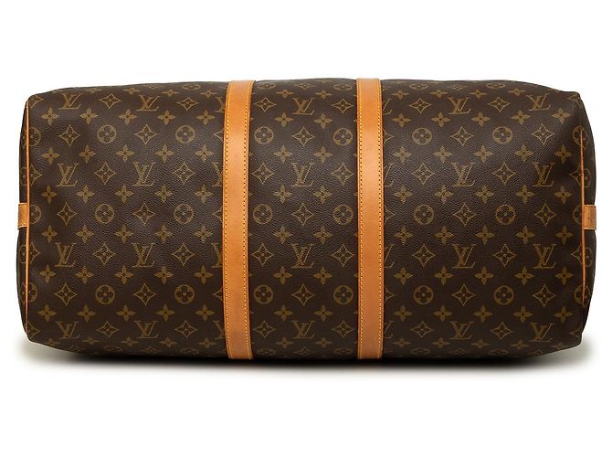 Louis Vuitton Brown Monogram Keepall Bandouliere 55 - vista 3