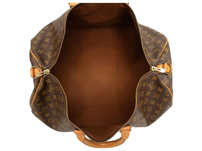 Louis Vuitton Brown Monogram Keepall Bandouliere 55 - vista 4