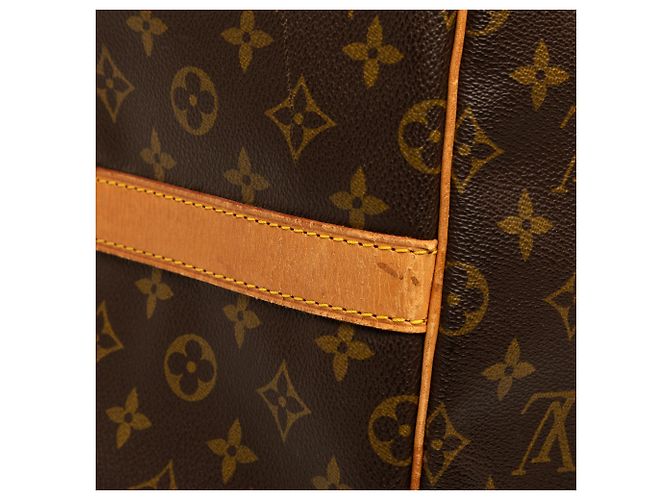 Louis Vuitton Brown Monogram Keepall Bandouliere 55 - vista 7