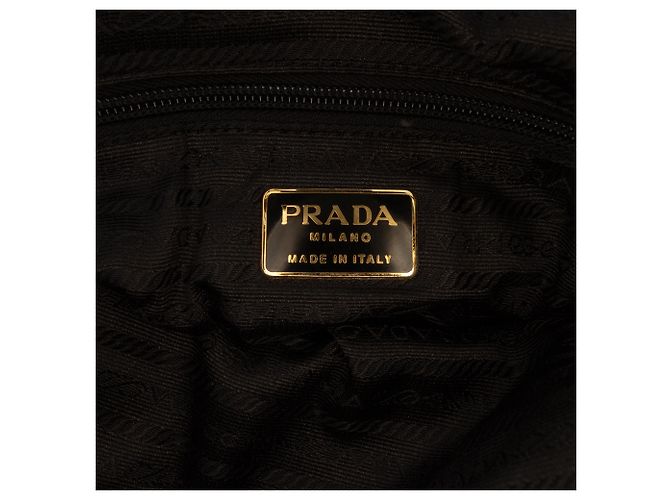 Borsa Bauletto Prada in Tessuto Nero con Catena - vista 5