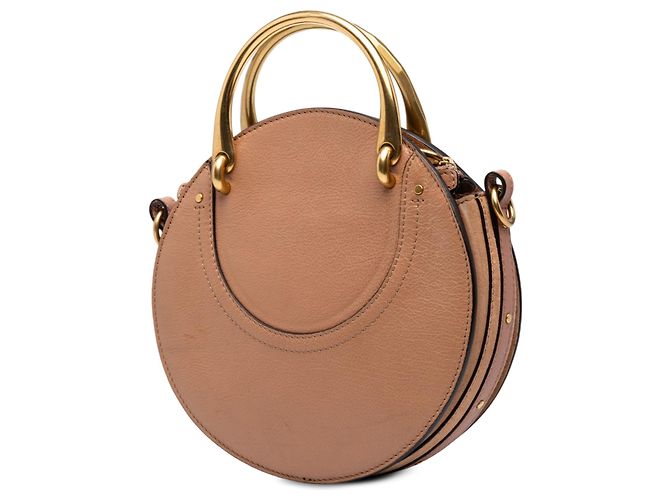 Borsa Pixie Chloé Piccola in Vitello e Camoscio Beige - vista 2