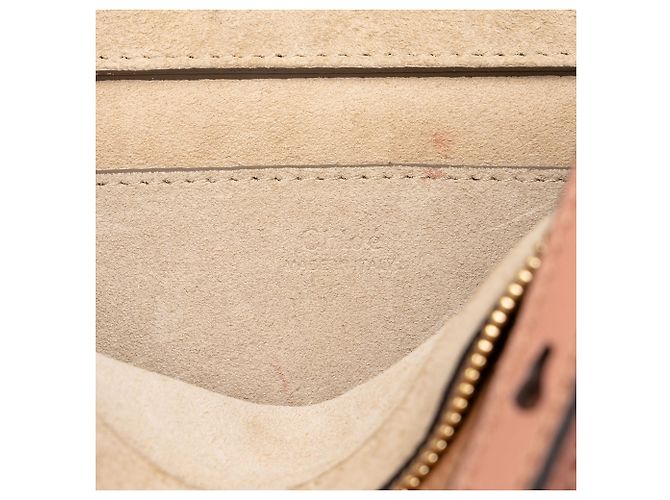 Borsa Pixie Chloé Piccola in Vitello e Camoscio Beige - vista 5