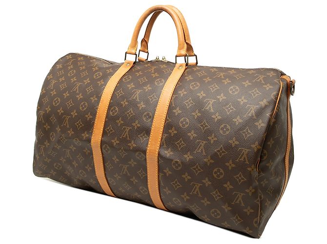 Louis Vuitton Brown Monogram Keepall Bandouliere 55 - vista 2
