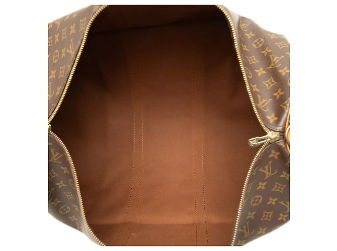 Louis Vuitton Brown Monogram Keepall Bandouliere 55 - vista 4
