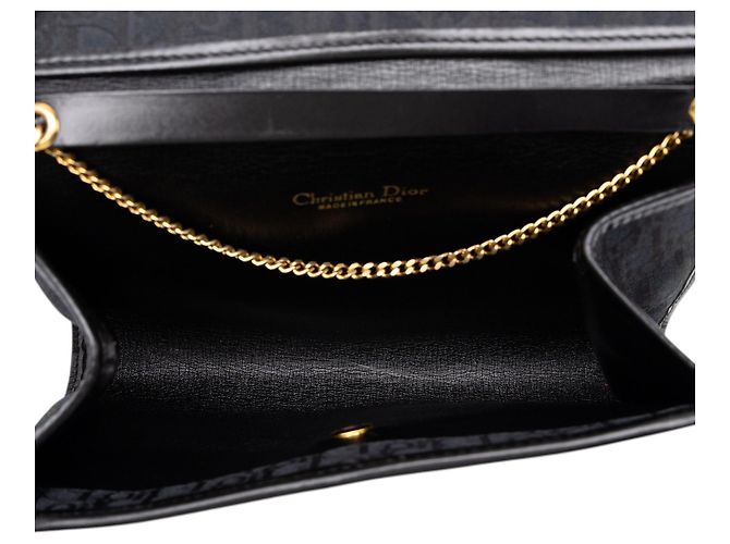 Borsa a tracolla con catena Diorissimo Trotter Canvas Nera di Dior - vista 4