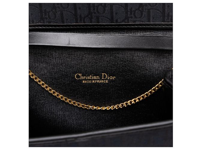 Borsa a tracolla con catena Diorissimo Trotter Canvas Nera di Dior - vista 5