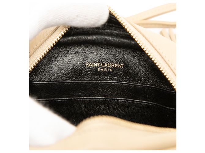 Autre Marque Borsa Blogger Monogram in Nappa Beige Saint Laurent - vista 5