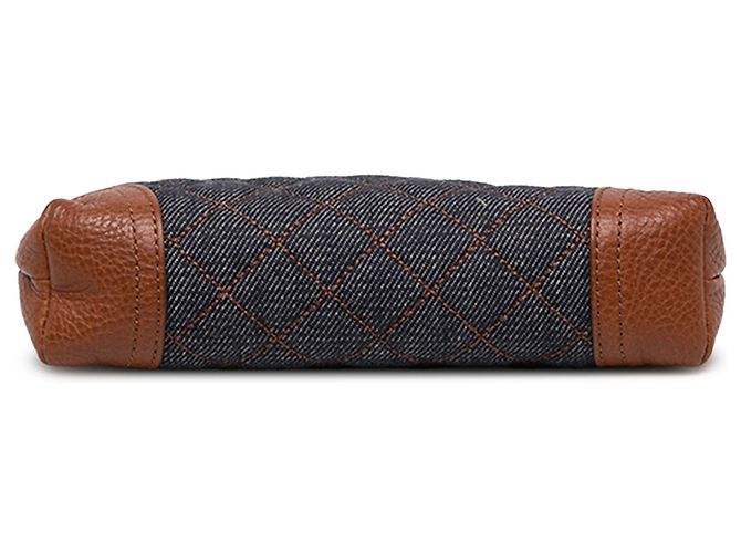 Necessaire Burberry in denim trapuntato blu - vista 3