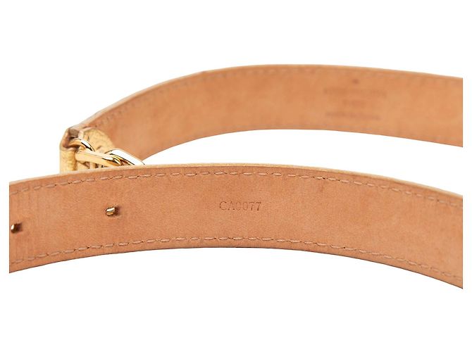 Louis Vuitton Kettengürtel aus gold-metallic Kalbsleder - Ansicht 7
