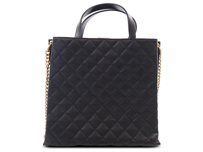 Borsa Shopping Chanel Black CC Quilted Calfskin - vista 2