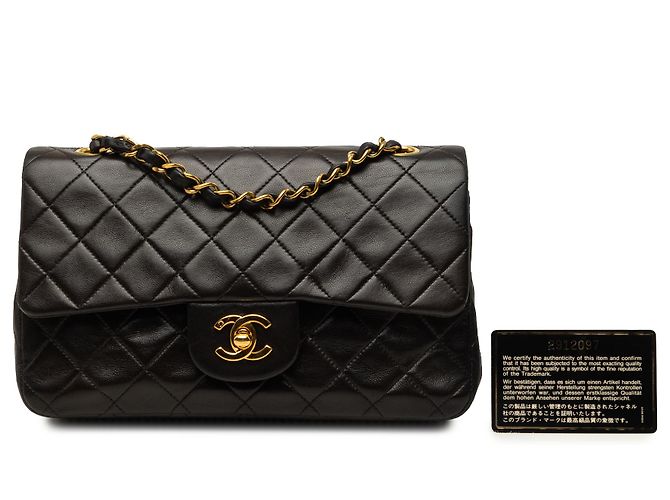 Chanel Black Medium Classic Lambskin Double Flap - vista 7
