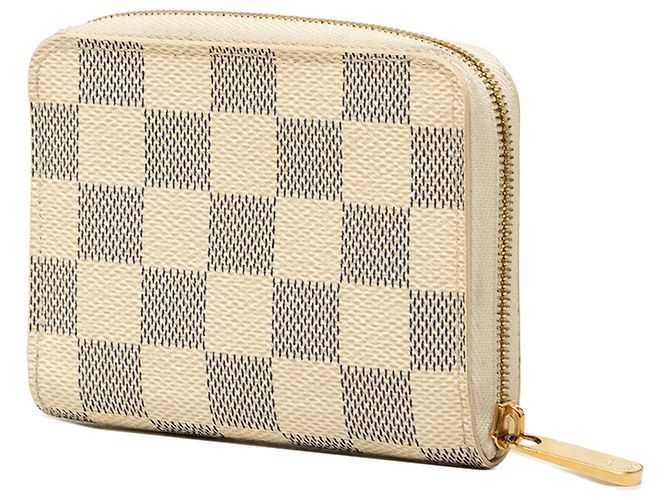 Monedero Zippy Louis Vuitton Damier Azur Blanco - vista 2