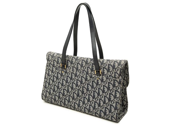 Borsa a tracolla Dior Saddle in tela Diorissimo Trotter blu - vista 2