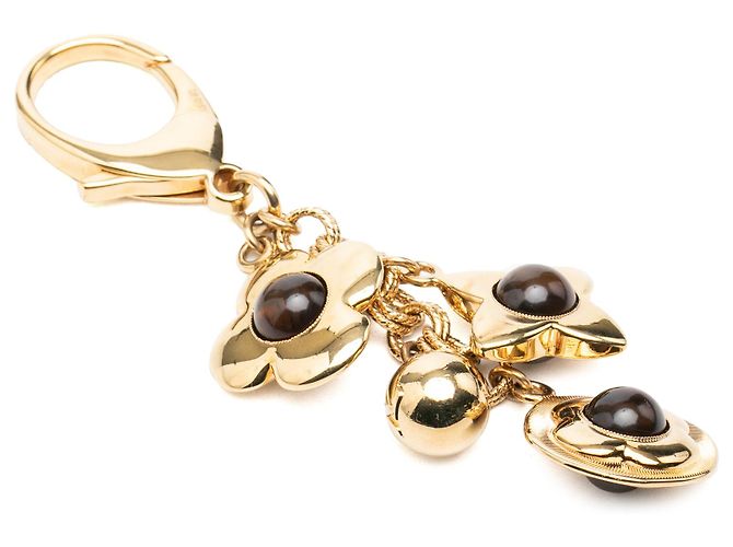 Louis Vuitton Gold Gold Plated Bijoux Sac Tresor Bag Charm and Key Chain - vista 2