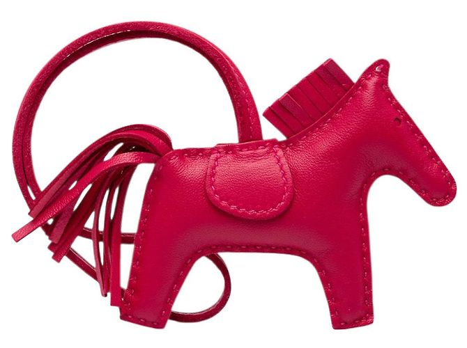 Hermès Charm per borsa GriGri Rodeo in pelle di agnello Milo rosa PM - vista 2