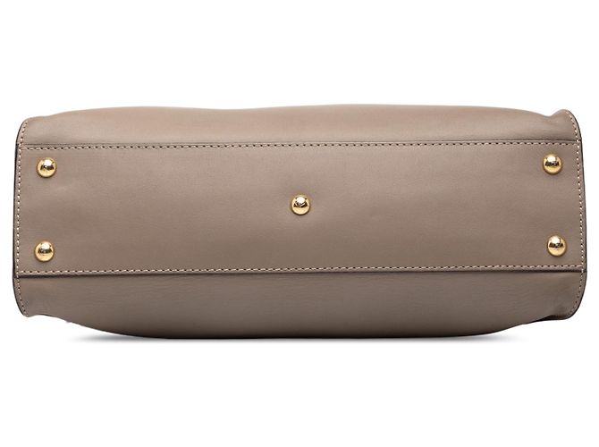 Fendi Peekaboo Iconic Satchel aus Leder in Braun, Medium - Ansicht 3