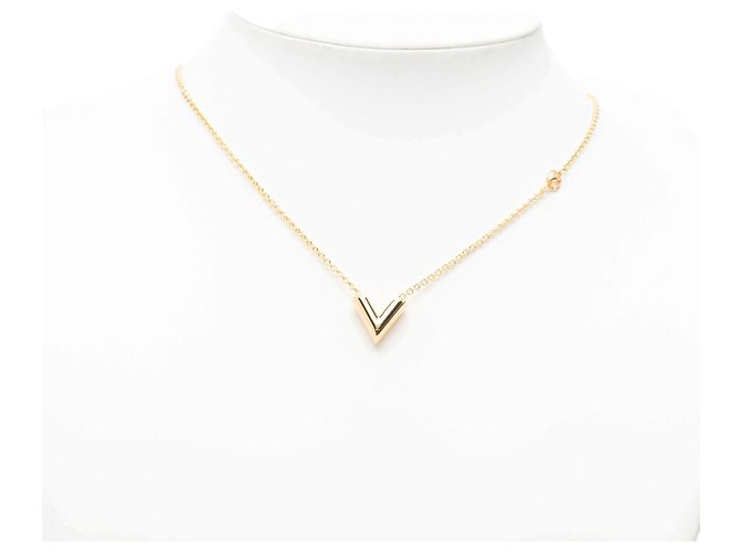 Louis Vuitton Collana Essential V placcata oro - vista 7