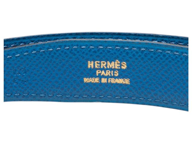 Hermès Constance H Wendelgürtel aus Box Calf und Courchevel in Rot - Ansicht 5