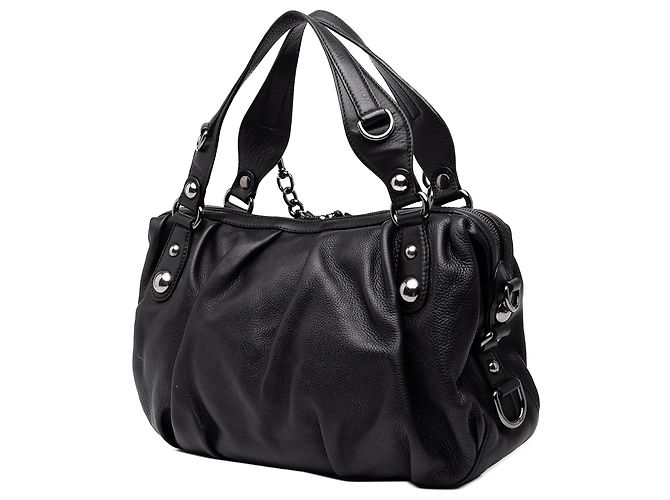 Borsa Satchel Gucci in pelle di vitello nera con Icon Bit - vista 2