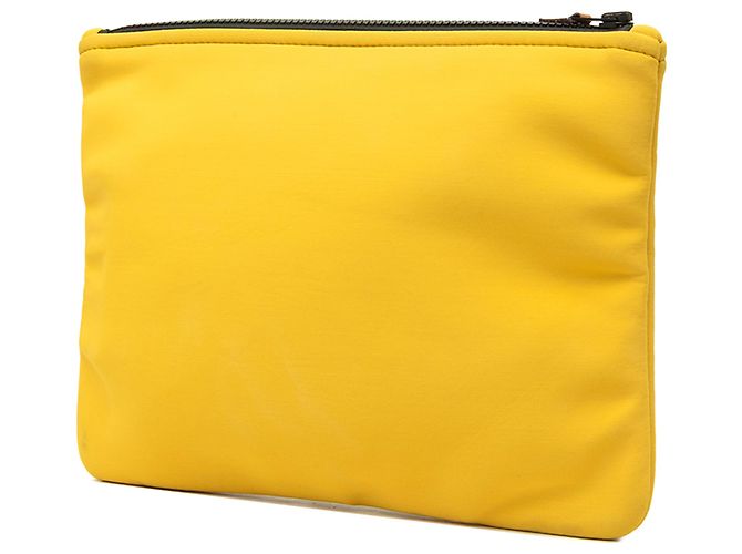 Custodia Hermès Neobain Medium in neoprene giallo - vista 2