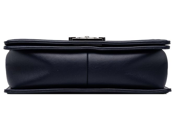 Chanel Blue Old Medium Quilted Lambskin Boy Flap - vista 3