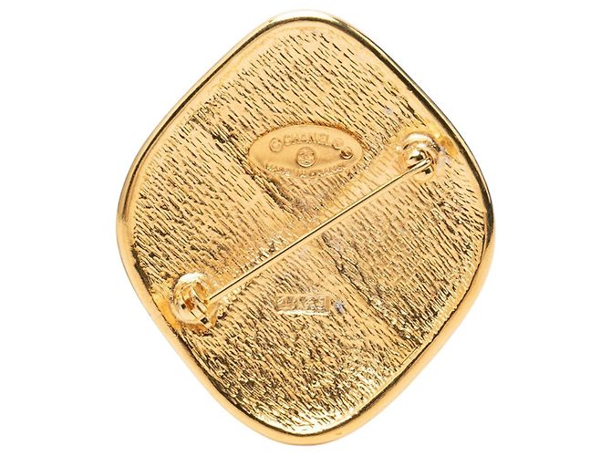 Spilla Chanel Gold placcata in oro trapuntata rhombus - vista 2