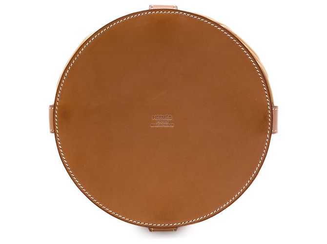 Borsa Picnic Hermès in Vimini Beige e Pelle Barenia - vista 3