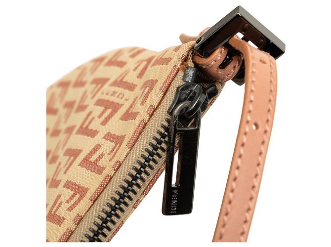 Borsa Hobo Fendi Beige Zucchino Canvas - vista 6