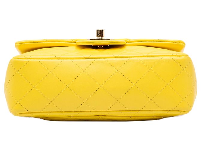 Chanel Yellow Mini Rectangular Classic Lambskin Single Flap - Ansicht 3