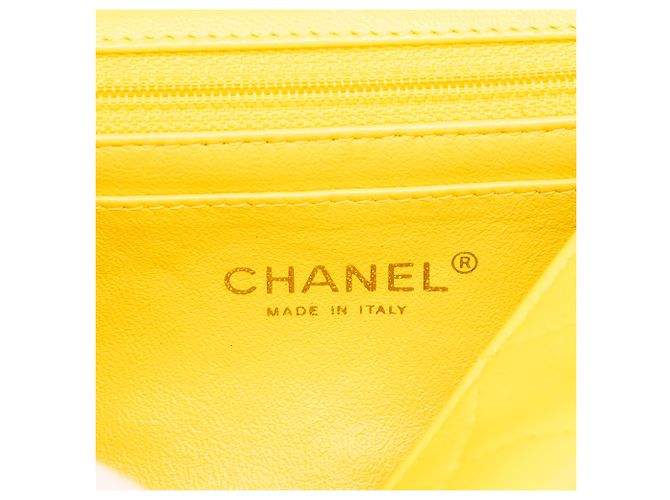 Chanel Yellow Mini Rectangular Classic Lambskin Single Flap - Ansicht 5